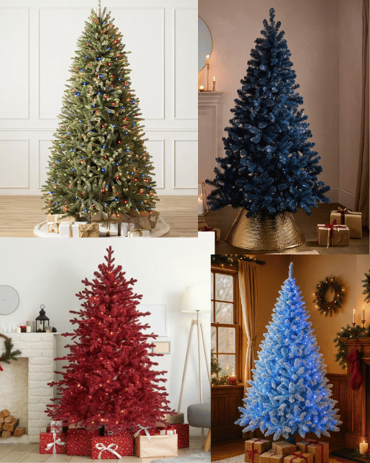 playful christmas decor style - christmas trees